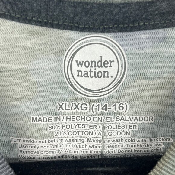 Wonder Nation Kids T Shirt Size XL 14/16 Green Camouflage Short Sleeve Round Nec - Picture 4 of 7